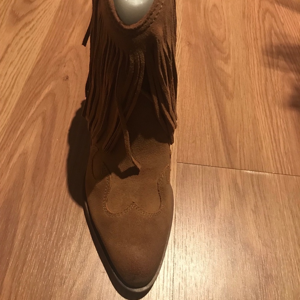 Cognac Suede Boot Brand New